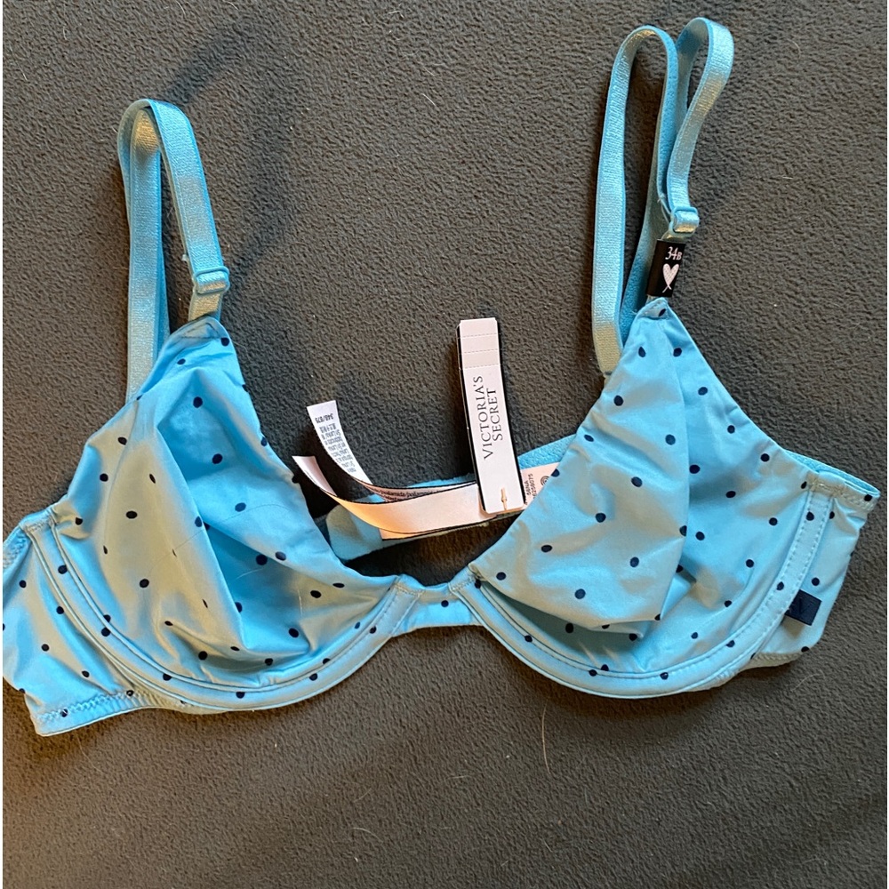 Blue With Polkadots Victoria Secret Bra